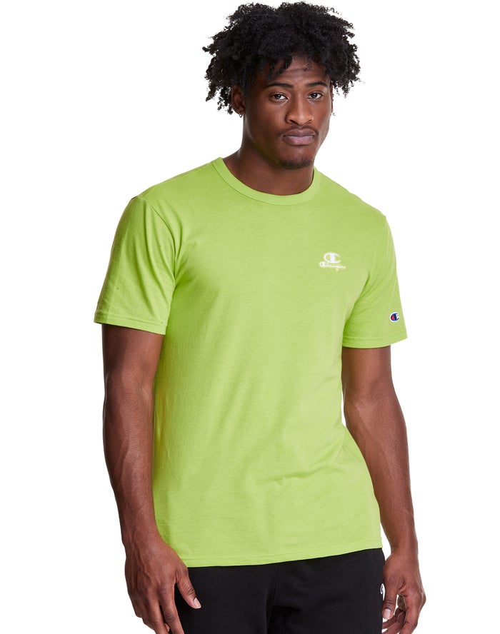 Champion Lightweight C Logo Applique Green T-Shirt Mens - South Africa GDXIVE710